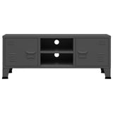 Industrial TV Cabinet Anthracite 105x35x42 cm Metal - Side View