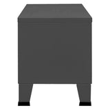 Industrial TV Cabinet Anthracite 105x35x42 cm Metal - Top-Down View