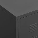 Industrial TV Cabinet Anthracite 105x35x42 cm Metal - Close-Up Angle