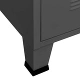 Industrial TV Cabinet Anthracite 105x35x42 cm Metal - Low Angle