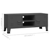 Industrial TV Cabinet Anthracite 105x35x42 cm Metal - Extra Image