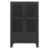 Industrial Storage Chest Black 70x40x115 cm Metal