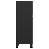 Industrial Storage Chest Black 70x40x115 cm Metal - Top-Down View