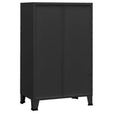Industrial Storage Chest Black 70x40x115 cm Metal - 45-Degree Angle
