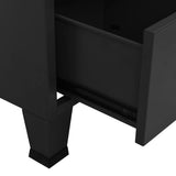 Industrial Storage Chest Black 70x40x115 cm Metal - Low Angle