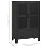 Industrial Storage Chest Black 70x40x115 cm Metal - Extra Image