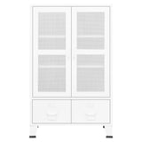 Industrial Storage Chest White 70x40x115 cm Metal