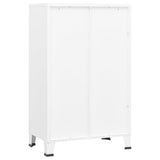Industrial Storage Chest White 70x40x115 cm Metal - 45-Degree Angle