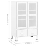 Industrial Storage Chest White 70x40x115 cm Metal - Extra Image