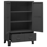 Industrial Storage Chest Anthracite 70x40x115 cm Metal - Rear View