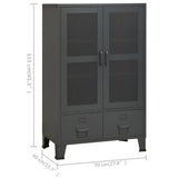 Industrial Storage Chest Anthracite 70x40x115 cm Metal - Extra Image
