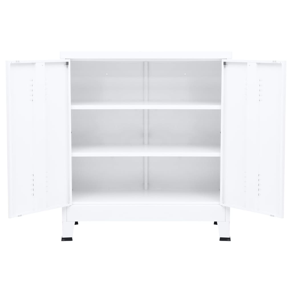 Industrial Storage Chest White 90x40x100 cm Steel