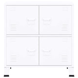 Industrial Storage Chest White 75x40x80 cm Steel - Top-Down View