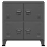 Industrial Storage Chest Anthracite 75x40x80 cm Steel - Top-Down View