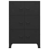 Industrial Storage Chest Black 75x40x115 cm Metal