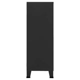 Industrial Storage Chest Black 75x40x115 cm Metal - 45-Degree Angle