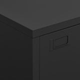 Industrial Storage Chest Black 75x40x115 cm Metal
