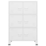 Industrial Storage Chest White 75x40x115 cm Metal