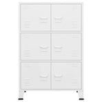 Industrial Storage Chest White 75x40x115 cm Metal