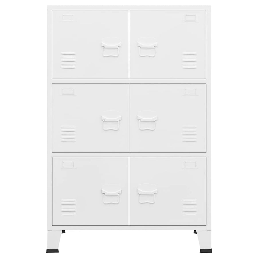 Industrial Storage Chest White 75x40x115 cm Metal