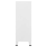Industrial Storage Chest White 75x40x115 cm Metal - 45-Degree Angle