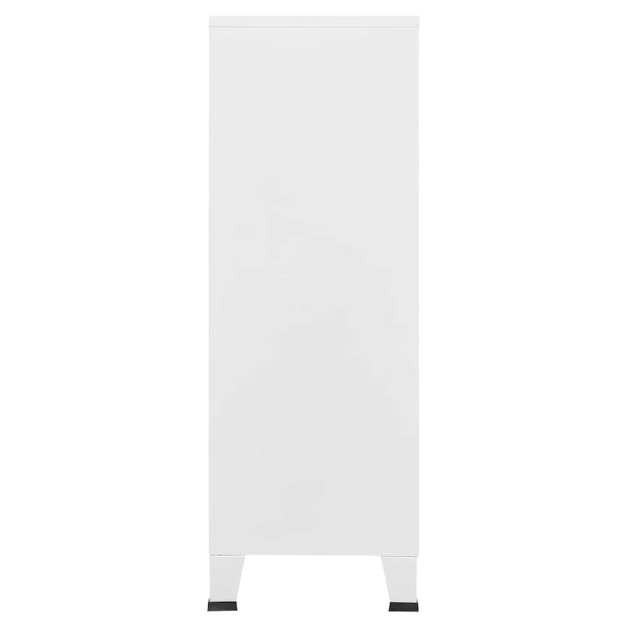 Industrial Storage Chest White 75x40x115 cm Metal
