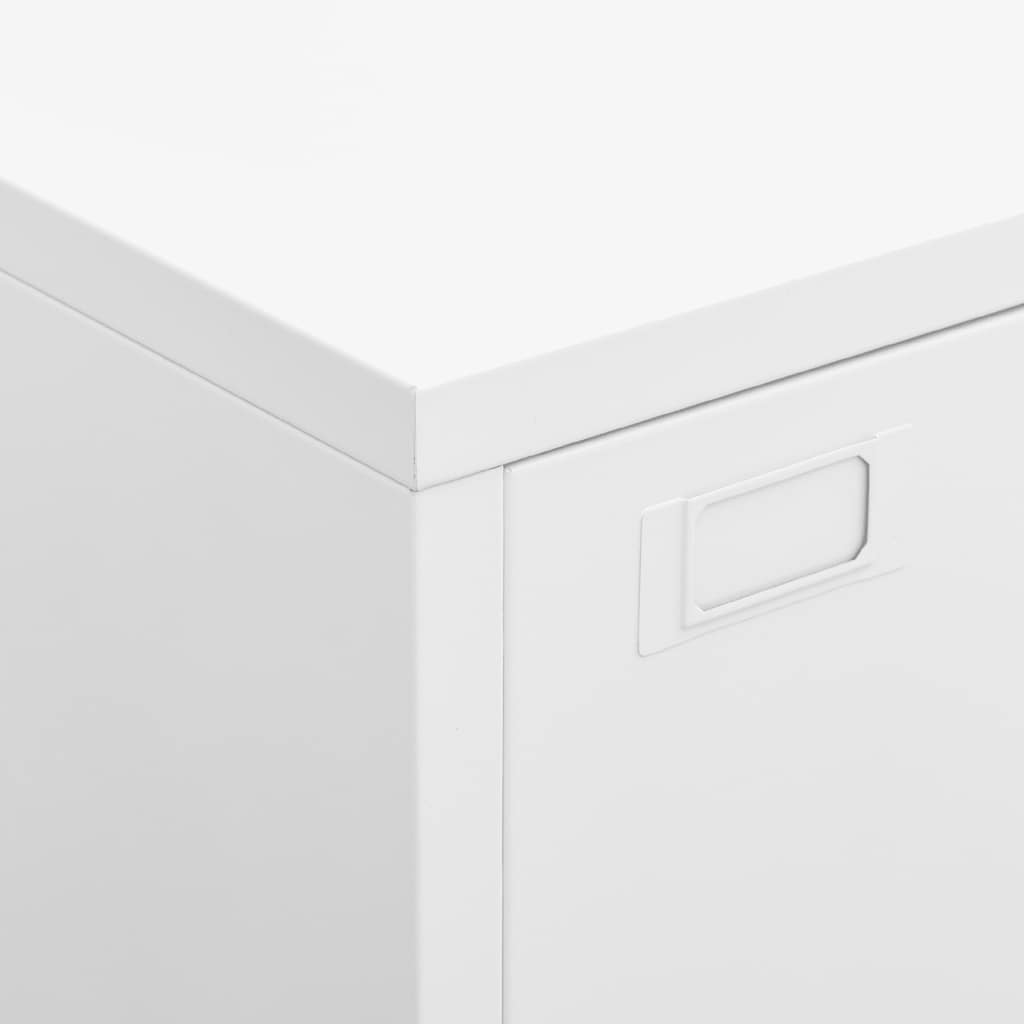 Industrial Storage Chest White 75x40x115 cm Metal