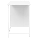 Industrial Desk with Drawers White 105x52x75 cm Steel - Top-Down View