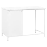 Industrial Desk with Drawers White 105x52x75 cm Steel - 45-Degree Angle