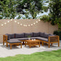 8 Piece Garden Lounge Set with Cushion Solid Acacia Wood