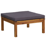 3 Piece Garden Lounge Set with Cushion Solid Acacia Wood - 45-Degree Angle
