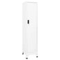Locker Cabinet White 38x45x180 cm Steel