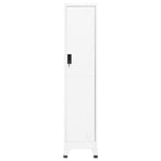 Locker Cabinet White 38x45x180 cm Steel