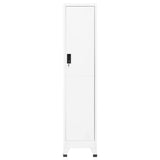 Locker Cabinet White 38x45x180 cm Steel - Front View