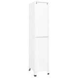 Locker Cabinet White 38x45x180 cm Steel