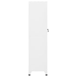 Locker Cabinet White 38x45x180 cm Steel - 45-Degree Angle