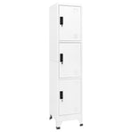 Locker Cabinet White 38x45x180 cm Steel