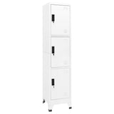 Locker Cabinet White 38x45x180 cm Steel