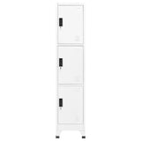 Locker Cabinet White 38x45x180 cm Steel - Front View