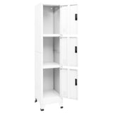 Locker Cabinet White 38x45x180 cm Steel - Side View
