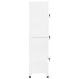 Locker Cabinet White 38x45x180 cm Steel - Top-Down View