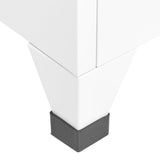 Locker Cabinet White 38x45x180 cm Steel - Rear View