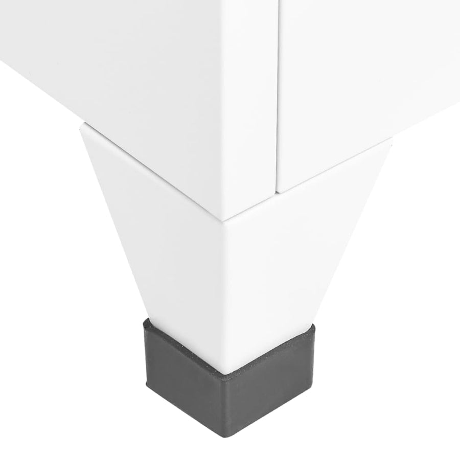 Locker Cabinet White 38x45x180 cm Steel