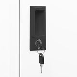 Locker Cabinet White 38x45x180 cm Steel - Close-Up Angle