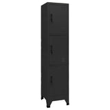 Locker Cabinet Black 38x45x180 cm Steel