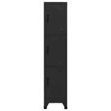 Locker Cabinet Black 38x45x180 cm Steel