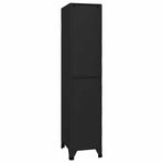 Locker Cabinet Black 38x45x180 cm Steel