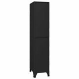 Locker Cabinet Black 38x45x180 cm Steel - Top-Down View