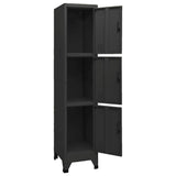 Locker Cabinet Black 38x45x180 cm Steel - 45-Degree Angle