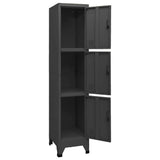 Locker Cabinet Anthracite 38x45x180 cm Steel - 45-Degree Angle